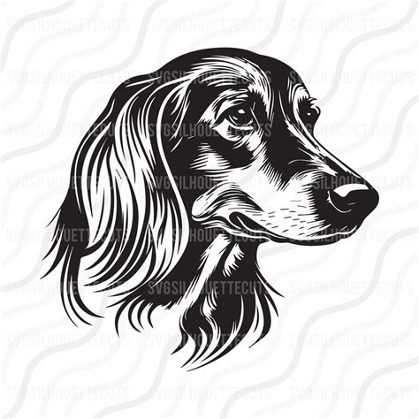 Dachshund Dog Svg Dog Svg Dachshund Head Silhouette Svg Cut Table