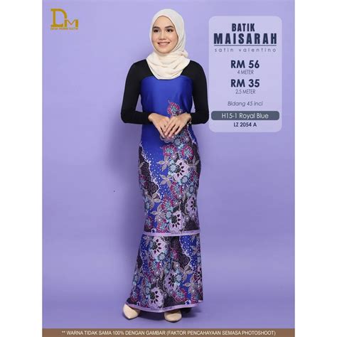 Kain Pasang Batik Maisarah Satin Valentino By Desa Murni Batik