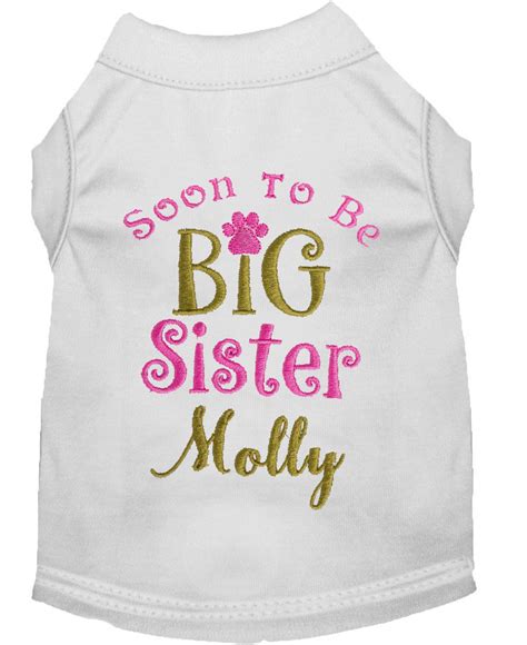 Personalized Big Sister Dog Shirt Soon To Be Big Sister Dog Etsy