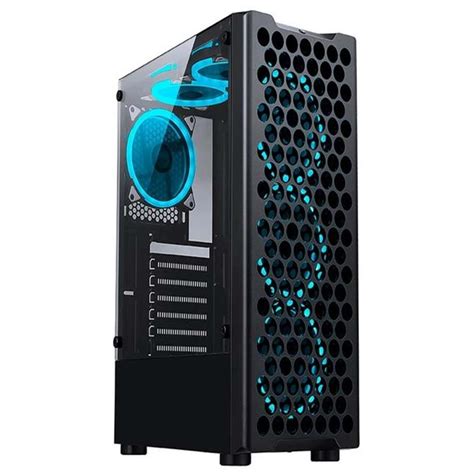 Gabinete Gamer Rise Mode Z Glass Rgb Lateral Em Vidro Fume Preto