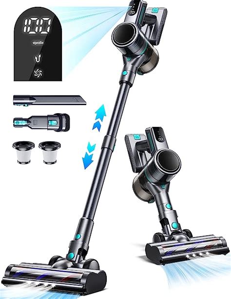 Compact & Light Stick Vacuum Cleaner with Stellar Suction, Rechargeable ...