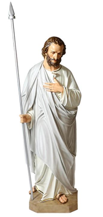 St. Thomas The Apostle Church Statue - 60 Inch - Painted Fiberglass