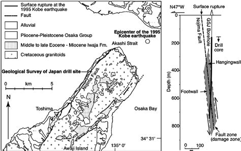 Geological Map Of The Awaji Island And Sketch Of The Hirabayashi