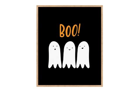 Cute Ghost Halloween Printable Pink Ghost Halloween Art Boo Etsy