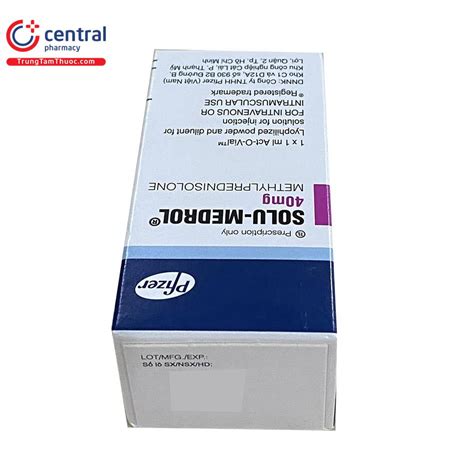 Thuốc Solu Medrol 40mg Tác Dụng Cách Dùng Và Lưu ý Sử Dụng