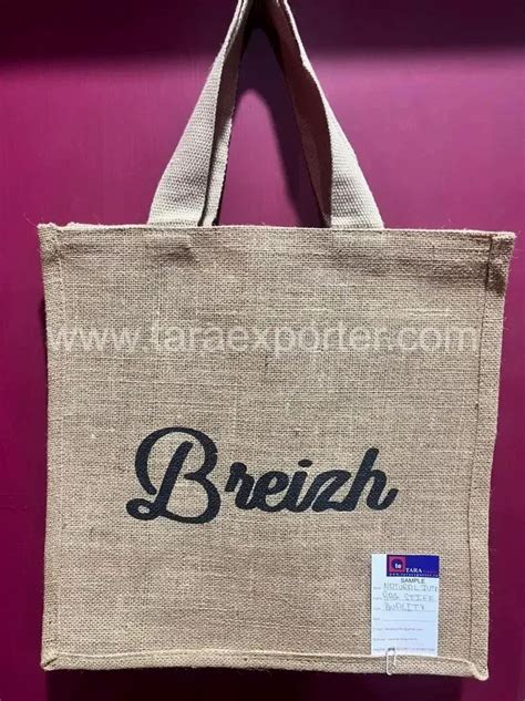 Printed Te Natural Stiff Jute Unlaminated Bag At Rs Piece In