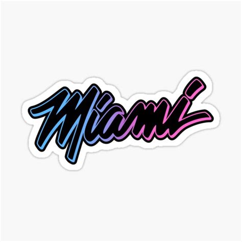 Miami Basketball Miami Vice City Jersey Sticker For Sale By