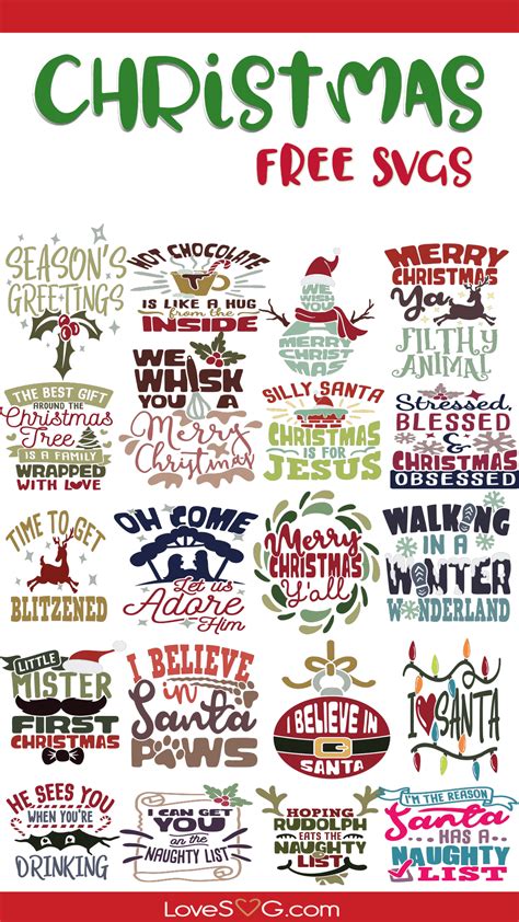 Free christmas svg cut files – Artofit