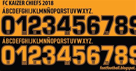 FONT FOOTBALL: Font Vector FC Kaizer Chiefs 2018 kit