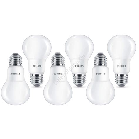 PACK 6x LED Glühbirne Philips E27 8W 230V 2700K Beleuchtung de