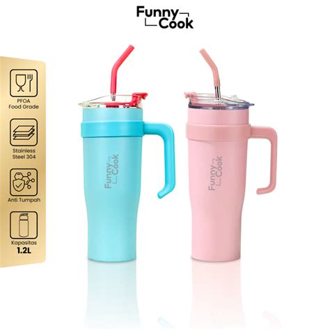 Jual FUNNYCOOK Stainless Tumbler ML Hot And Cold BPA FREE Tumblr Stainless Steel L Botol