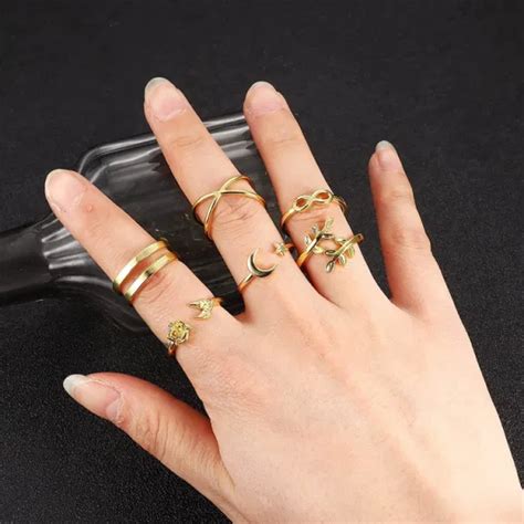 Dropship Pcs Adjustable Rings For Women Knuckle Rings Thumb Rngs Set