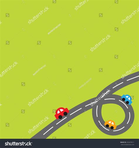 Background Loop Road Cartoon Cars Vector Stock Vector (Royalty Free ...