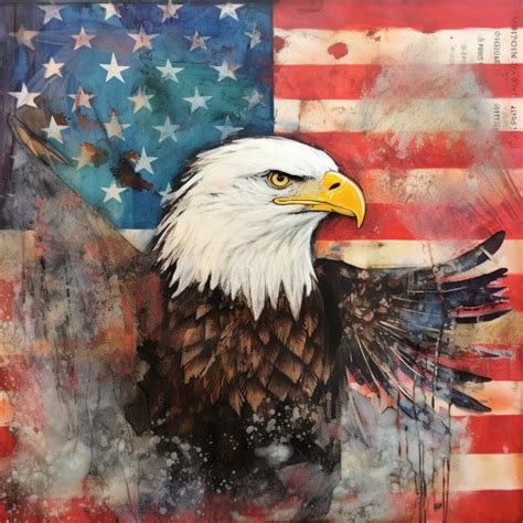 American Flag And Eagle Art Print Free Stock Photo - Public Domain Pictures