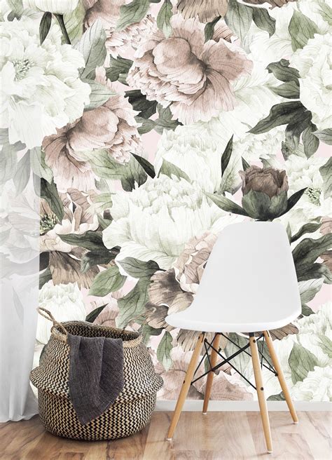 Blush Peonies Wallpaper