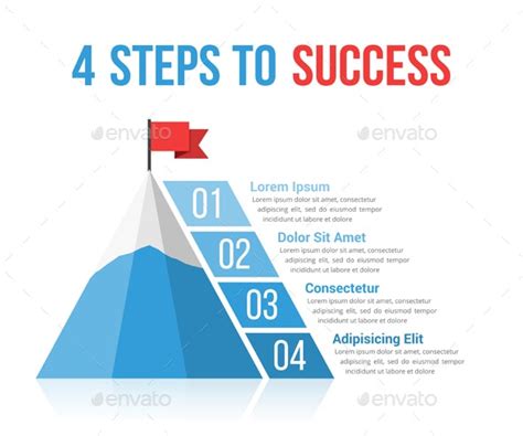 4 Steps To Success Infographics Graphicriver