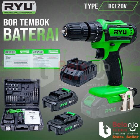 Jual Ryu Mesin Bor Tembok Baterai Cordless Rci V Impact Drill Set