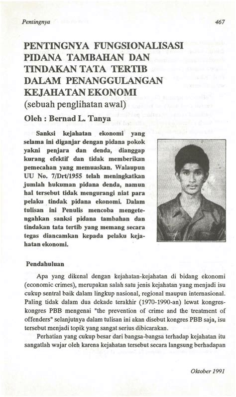 PDF Pentingnya Fungsionalisasi Pidana Tambahan