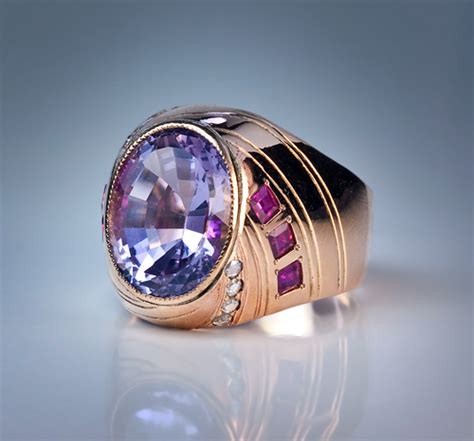 Vintage Amethyst Jewelry - Early 1900s Amethyst Ring - Antique Jewelry | Vintage Rings | Faberge ...