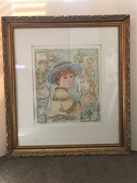 Vintage Edna Hibel Lithograph Signed Very Rare Etsy