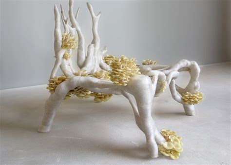 Mycelium Chair By Eric Klarenbeek Is 3d Printed With Living Fungus