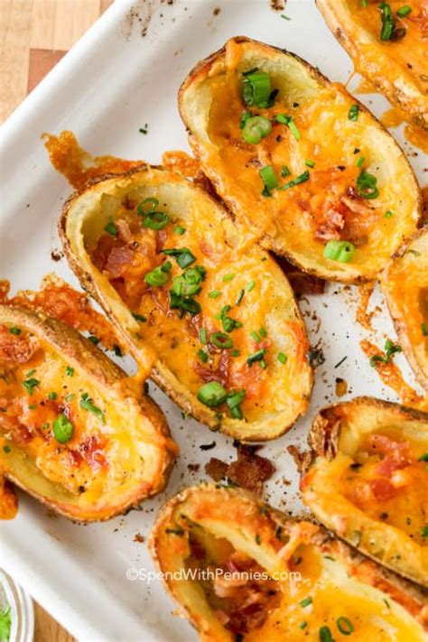 Homemade Baked Potato Skins Crispy Tasty Spend With Pennies