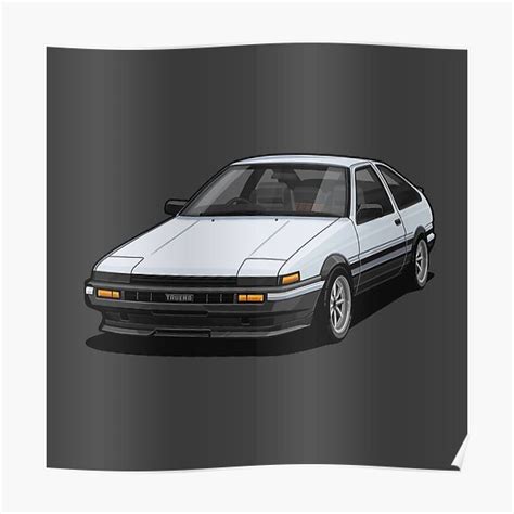 Artwork Toyota Ae86 Sprinter Trueno Initial D Poster By Sketchninja