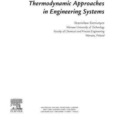 Thermodynamic Approaches In Engineering Systems