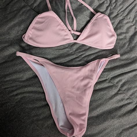 Pink Piece Bikini Set Super Cute Only Worn A Few Depop