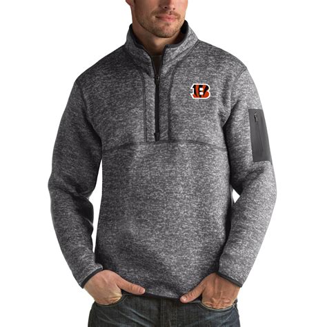 Cincinnati Bengals Antigua Fortune Big And Tall Quarter Zip Pullover