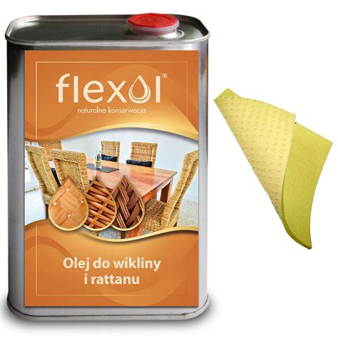 BEZBARWNY NATURALNY OLEJ DO WIKLINY I RATTANU 1L Olej Flexol Cena