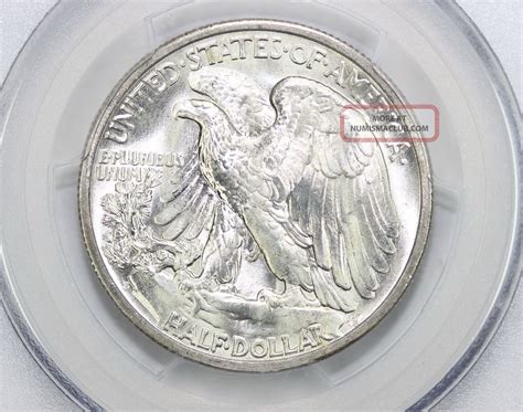 S Walking Liberty Half Dollar Ms Pcgs