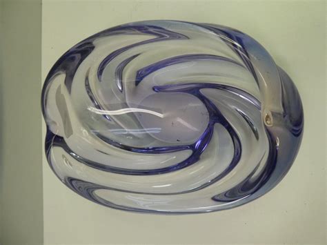 Vintage Purple Amethyst Art Glass Bowl Ashtray Ebay