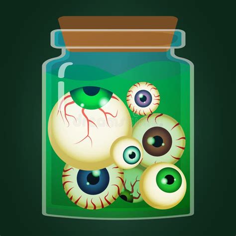 Halloween Eyeballs in Jar. Magic Concept Stock Vector - Illustration of ...