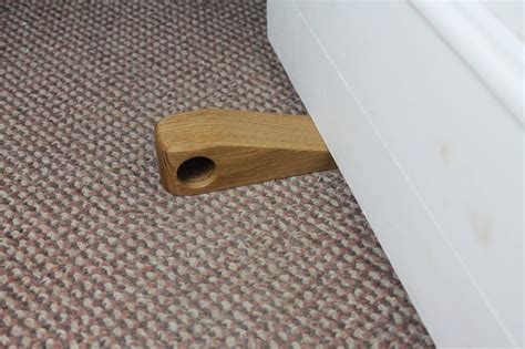 Solid Oak Door Stop Door Stopper Personalized Wooden Door Etsy