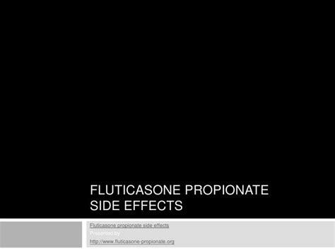 Fluticasone Propionate Side Effects