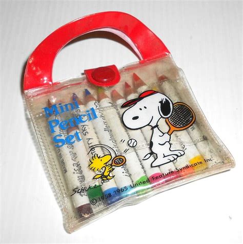 Snoopy Peanuts 80s Ufs Butterfly Originals Hk Mini Pencil Set