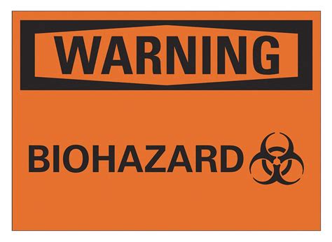 LYLE Biohazard Sign, Sign Format Traditional OSHA, Biohazard, Sign ...