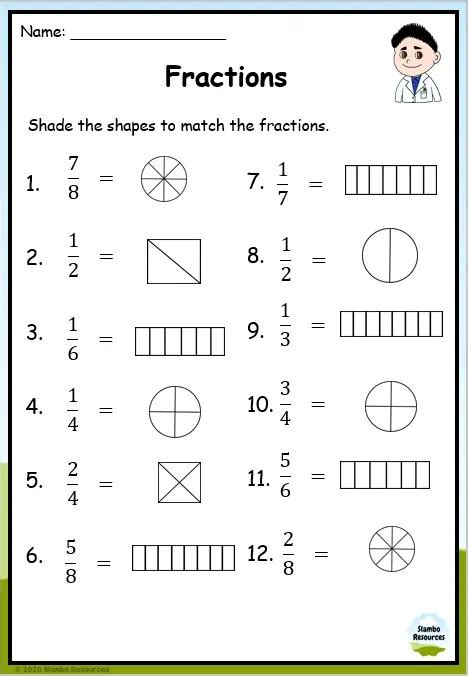 Grade 4 Math Worksheets Equivalent Fractions K5 Learning