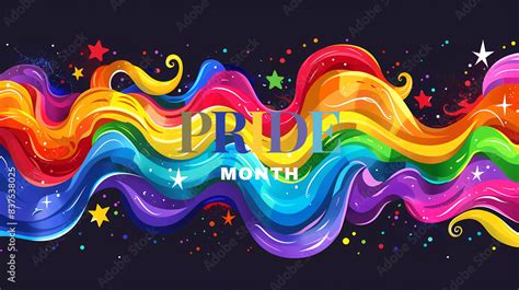 Celebrate Pride Month 2024 ,Pride Month lettering on colorful ...