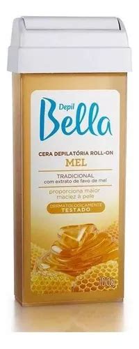 Refil Cera Depilatória Roll on Depil Bella 100g Mel 24 Un Frete grátis