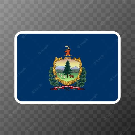 Premium Vector Vermont State Flag Vector Illustration