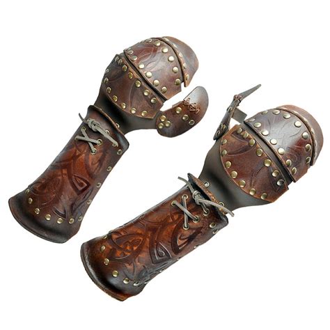 By The Sword Inc Leather Viking Gauntlets