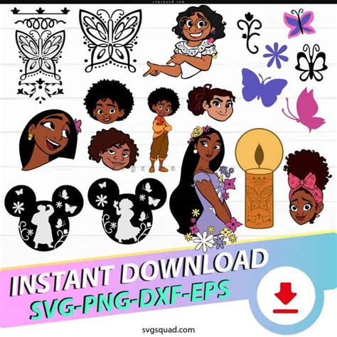 Encanto Characters Svg Bundle Png Clipart Digital Files Encanto Svg Bundle