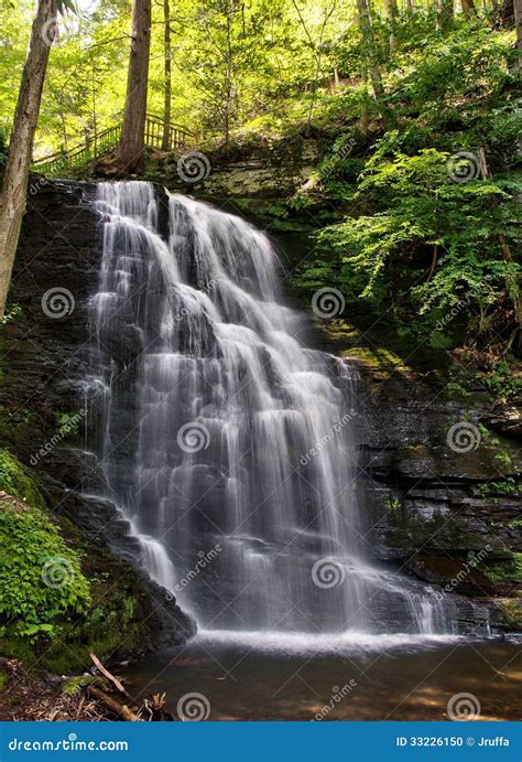 Bushkill Falls in the Pensylvania Pocono Mountains Stock Photo - Image ...