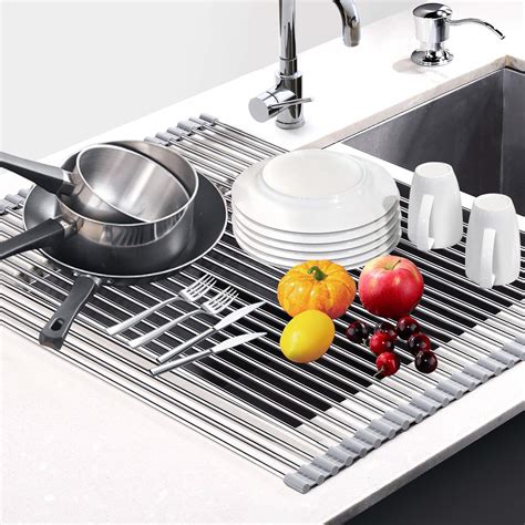 Best Dish Drainers For Kitchen Counter With Tray Home Easy