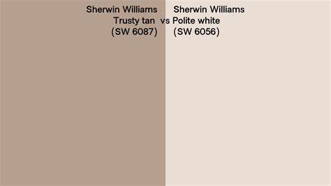 Sherwin Williams Trusty Tan Vs Polite White Side By Side Comparison