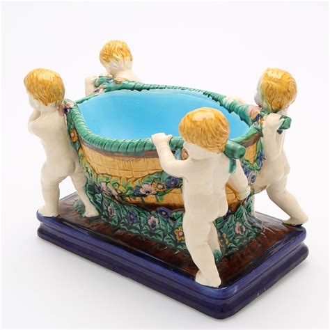 A Th Century Majolica Porcelain Garden By Wilhelm S Ss