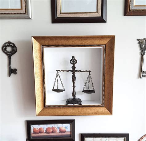 Law Office Decor Framed Scales Of Justice Wall Hanging Etsy