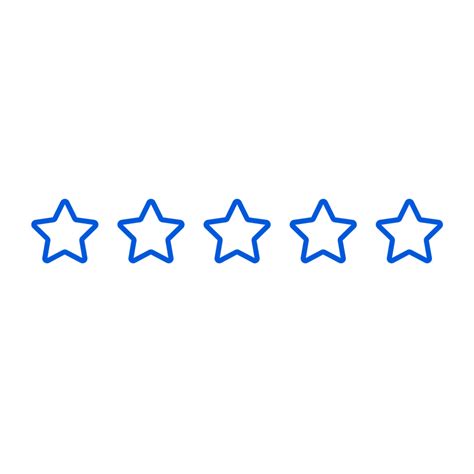 Five stars rating png with transparent background 16017446 PNG